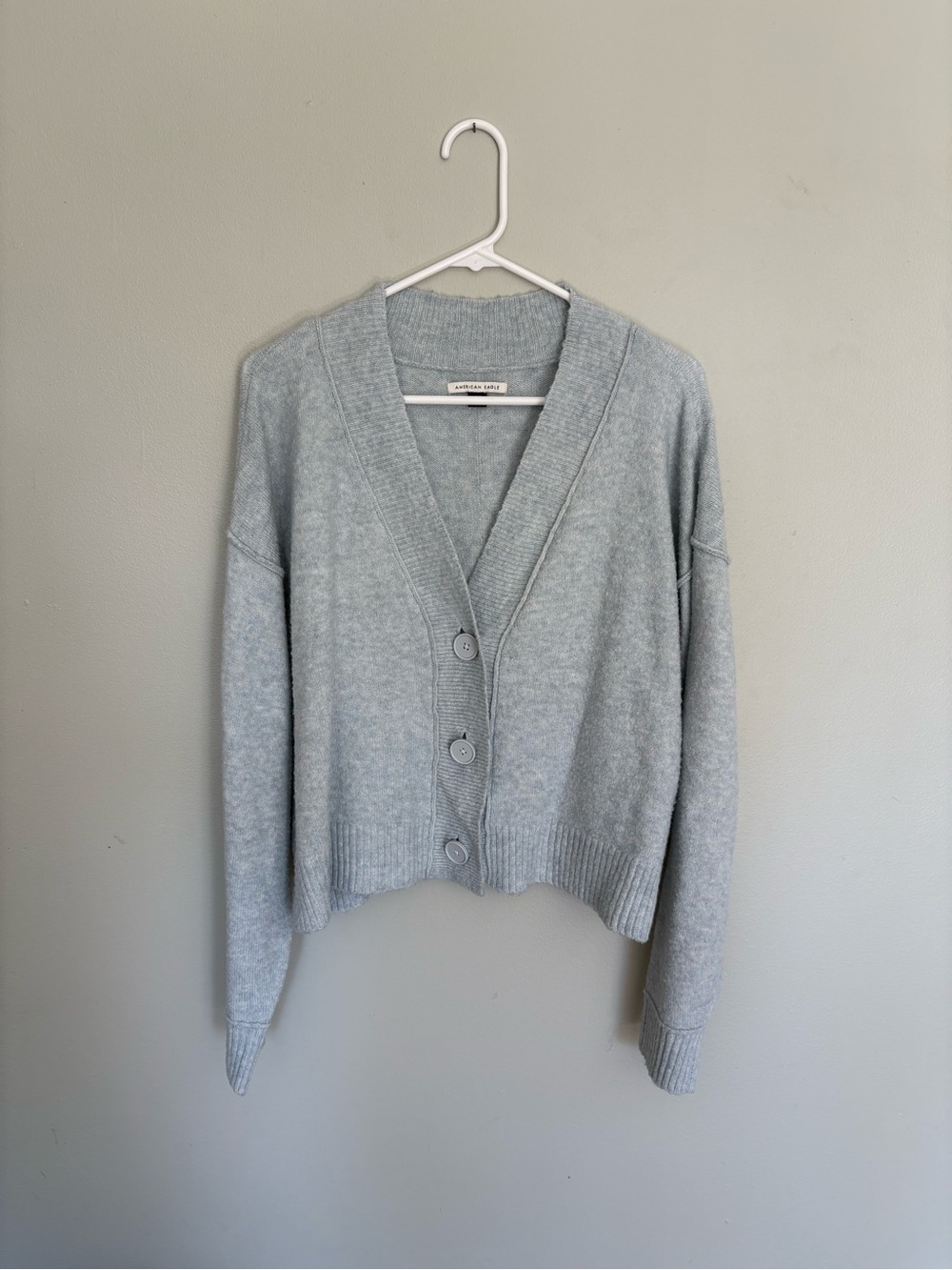 American Eagle Outfitters Light blue V-Neck Button Cardigan